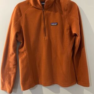 Patagonia Women Orange Fleece Jacket